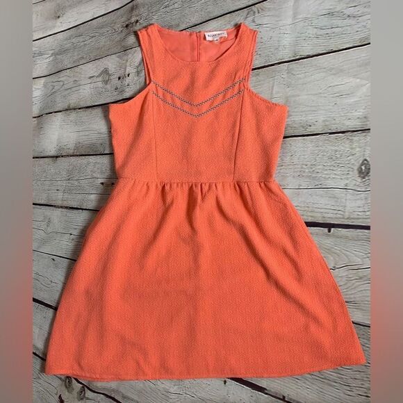OLIVE & OAK | Orange/Peach Fit and Flare Dress Size Medium - Picture 1 of 6